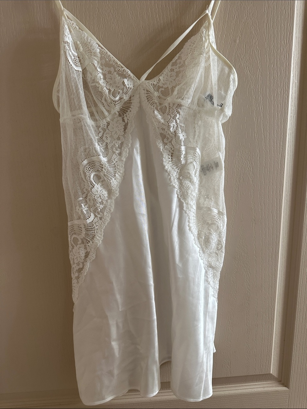 In Bloom Ivory Lace Satin Chemise